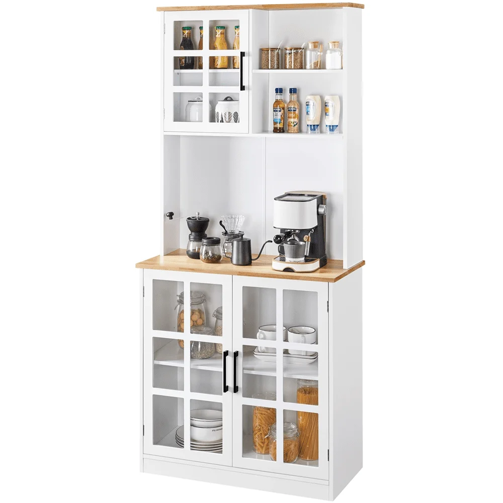 SmileMart 72"H Kitchen Pantry Storage with 3 Cabinets 2 Open Shelves for Dining Room, White
SmileMart 72"H Kitchen Pantry Storage with 3 Cabinets 2 Open Shelves for Dining Room, White