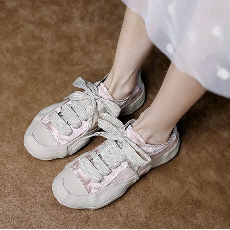 

Туфли женские легкие атласные, шелковые холщовые лоферы, с верхом на плоской подошве, удобная повседневная прогулочная обувь, лето 2023