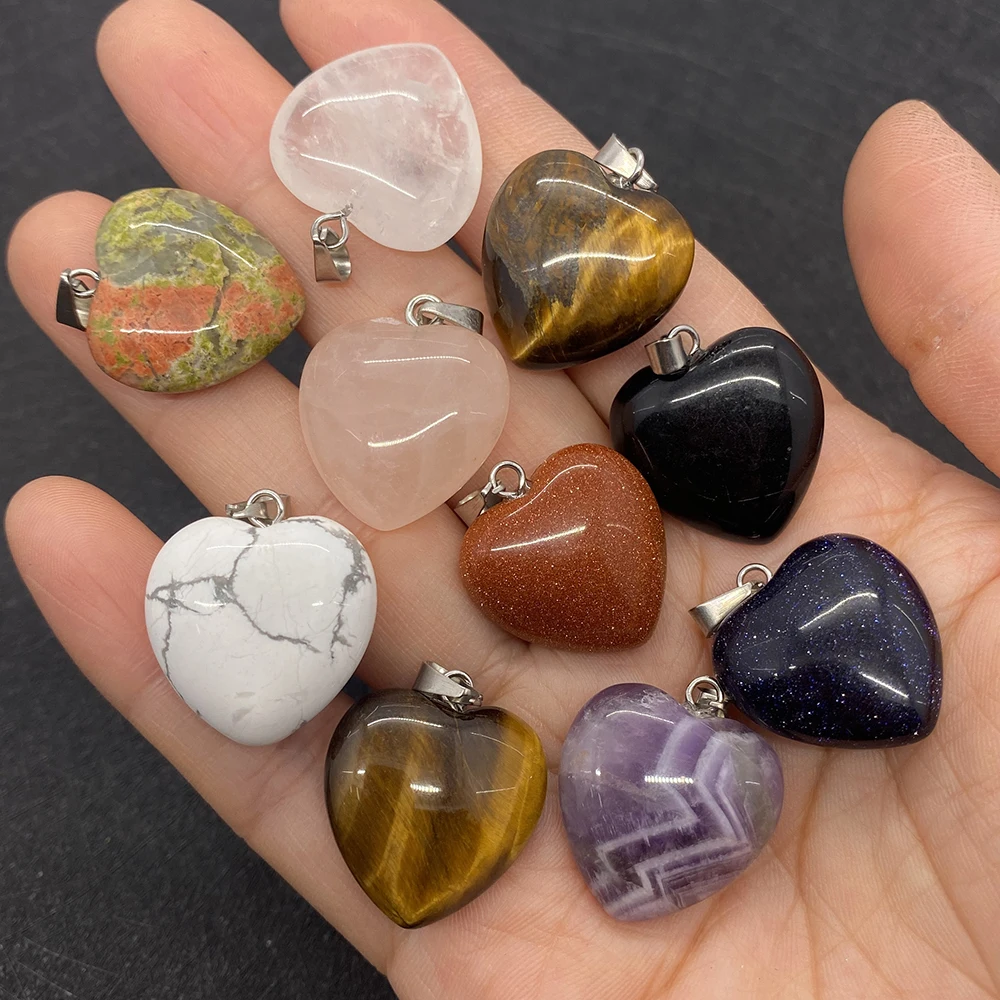2pcs Various Colors Agate Pendant Love Heart Shape Cute Jewelry Accessories Natural Stone Pink Crystal White Turquoise 20mm
2pcs Various Colors Agate Pendant Love Heart Shape Cute Jewelry Accessories Natural Stone Pink Crystal White Turquoise 20mm