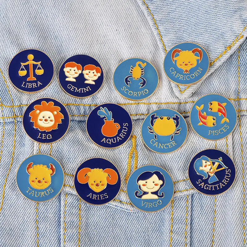 SALeeee Cartoon Dripping Badge Twelve Constellation Brooch Badge Fashion Simple Collar Accessories Cute Brooch
SALeeee Cartoon Dripping Badge Twelve Constellation Brooch Badge Fashion Simple Collar Accessories Cute Brooch