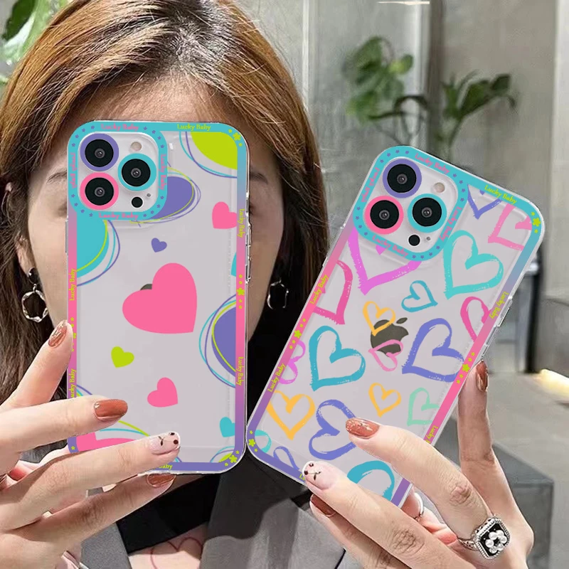 Love Heart Phone Case for IPhone 11 12 13 Mini Pro Max Clear Cover for IPhone 7 8 Plus X Xs XS Max SE 2022 14 Pro Max Case Shell
Love Heart Phone Case for IPhone 11 12 13 Mini Pro Max Clear Cover for IPhone 7 8 Plus X Xs XS Max SE 2022 14 Pro Max Case Shell