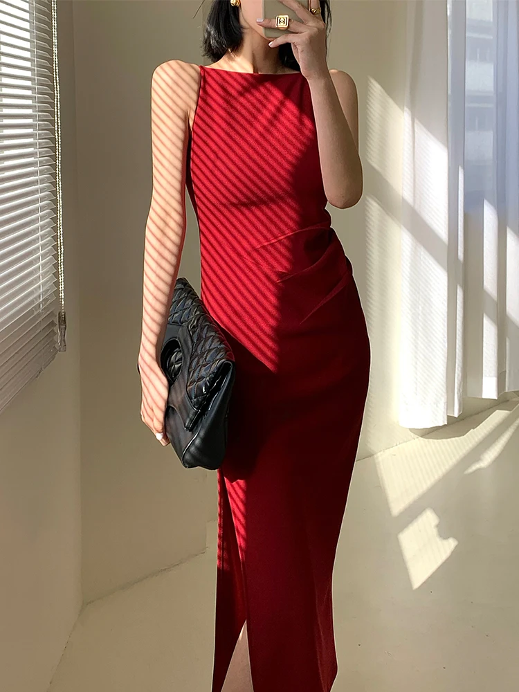 Summer Elegant Women White Sleeveless Bodycon Dress 2021 Vintage Slim Waist Side Split Solid Tank Dress Female Vestidos
Summer Elegant Women White Sleeveless Bodycon Dress 2021 Vintage Slim Waist Side Split Solid Tank Dress Female Vestidos
