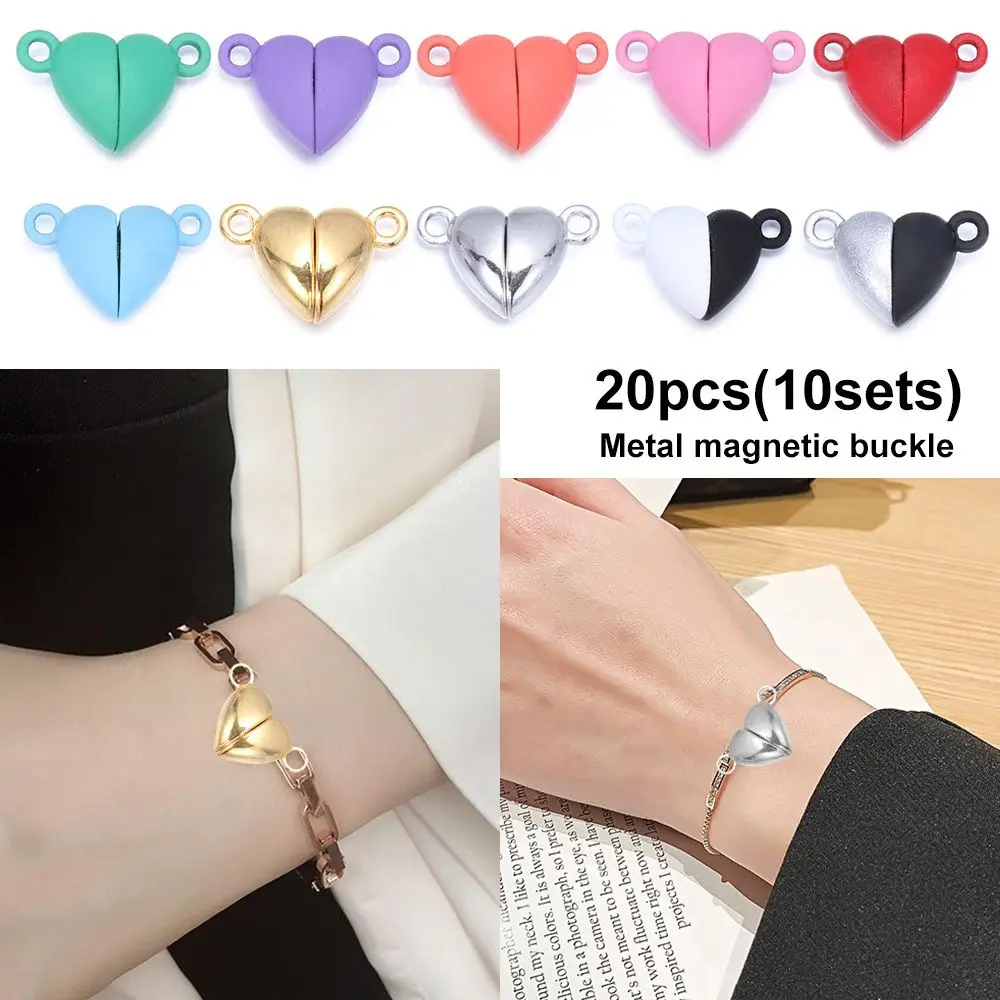 20pcs(10sets) Necklace Charms Beads End Caps Magnetic Buckle Love Heart Couple Bracelet Connected Clasps
20pcs(10sets) Necklace Charms Beads End Caps Magnetic Buckle Love Heart Couple Bracelet Connected Clasps