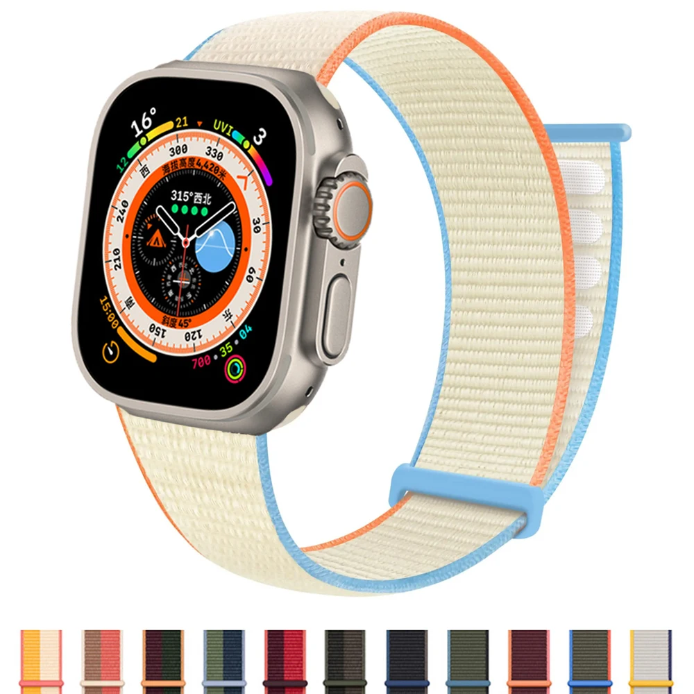 nylon loop strap for Apple watch band 49mm 45mm 41mm 42mm 38mm 44 40 mm bracelet Apple Watch series Ultra 8 7 6 5 3 SE band
nylon loop strap for Apple watch band 49mm 45mm 41mm 42mm 38mm 44 40 mm bracelet Apple Watch series Ultra 8 7 6 5 3 SE band