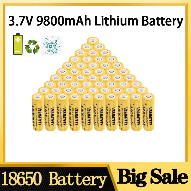 2022 New Arrival 9800mAh 18650 Battery 3.7V Rechargeable Lithium Ion Battery for LED Flashlight Battery Dropping
2022 New Arrival 9800mAh 18650 Battery 3.7V Rechargeable Lithium Ion Battery for LED Flashlight Battery Dropping