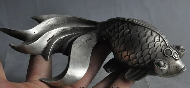 decoration bronze factory outlets Tibet Silve 7" china chinese folk fengshui wealth lucky animal silver fish Goldfish statu
decoration bronze factory outlets Tibet Silve 7" china chinese folk fengshui wealth lucky animal silver fish Goldfish statu