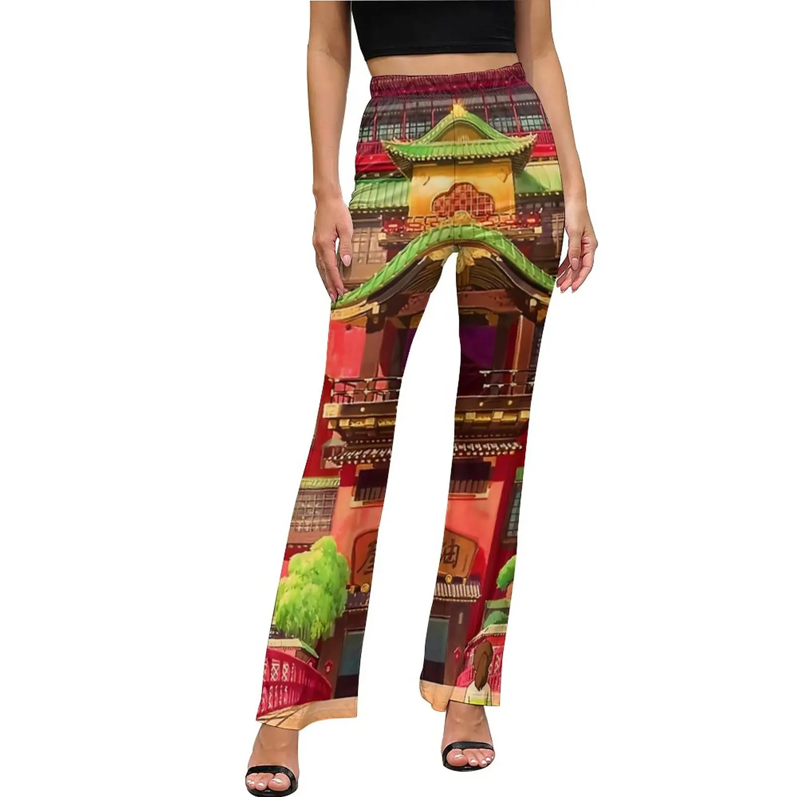 Spirited Away Print Casual Pants Female The Legend Temple Slim Fit Aesthetic Flare Pants Spring Trendy Graphic Trousers
Spirited Away Print Casual Pants Female The Legend Temple Slim Fit Aesthetic Flare Pants Spring Trendy Graphic Trousers