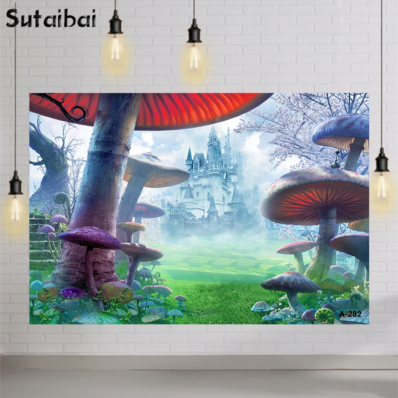 Photography Background Girls In Wonderland Mushroom Castle Fairy Tale Forest Backdrops for Children Birthday Party Photo Studio
Photography Background Girls In Wonderland Mushroom Castle Fairy Tale Forest Backdrops for Children Birthday Party Photo Studio