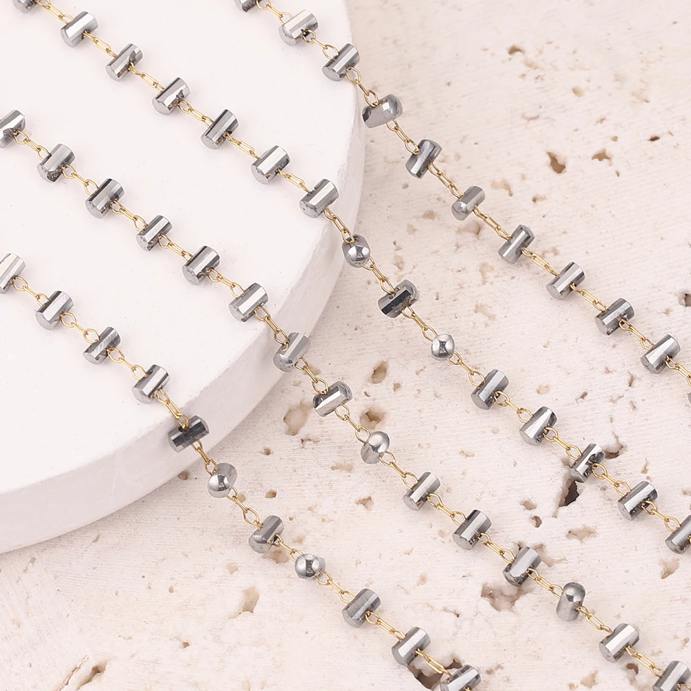 1M Gold Stainless Steel Reflective crystal Beads Chains Necklace Jewelry Making Findings Bracelets Accessories Anklet Supplies
1M Gold Stainless Steel Reflective crystal Beads Chains Necklace Jewelry Making Findings Bracelets Accessories Anklet Supplies