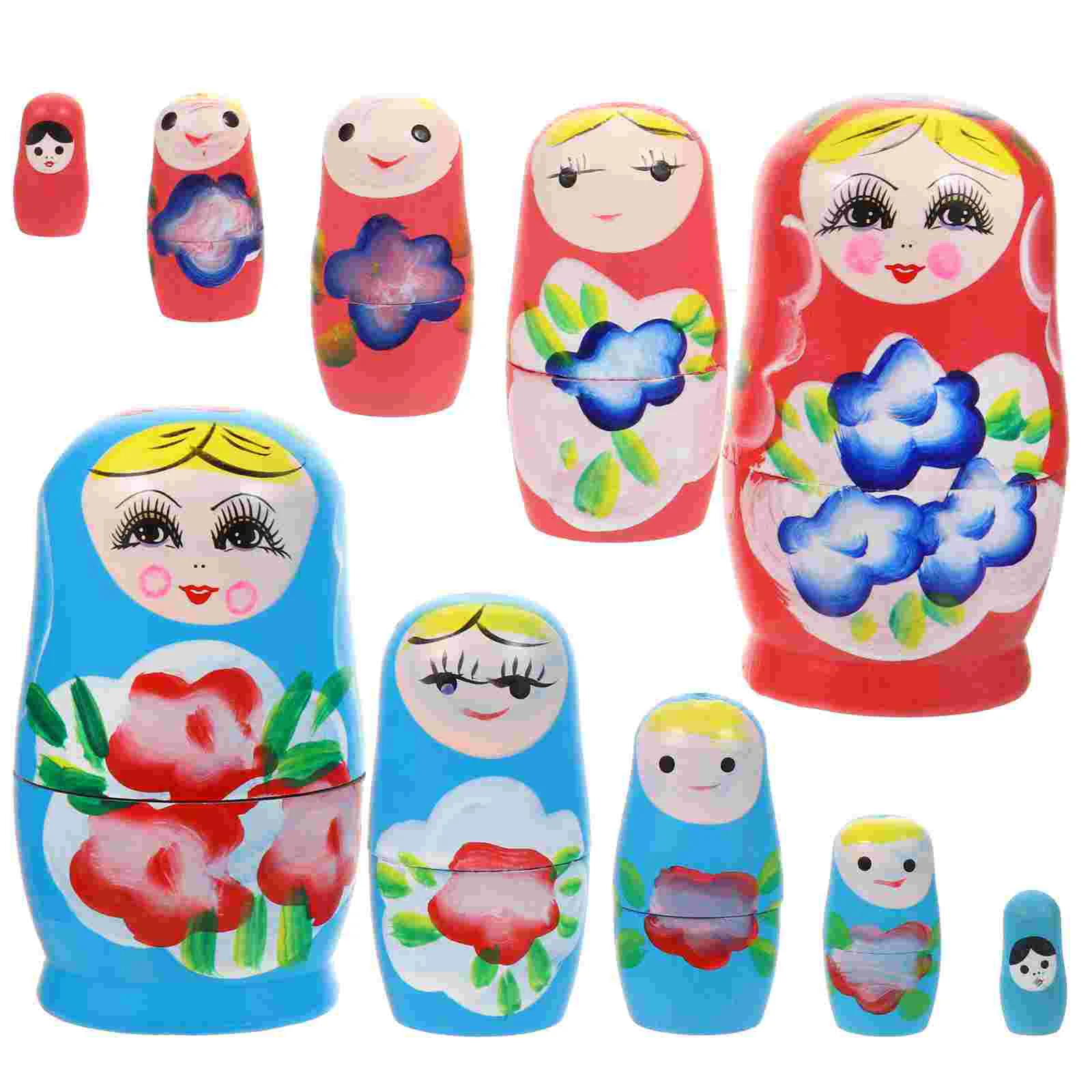 2 Sets Matryoshka Wooden Toys Stacking Dolls Russian Nesting Decor Travel Early Learning
2 Sets Matryoshka Wooden Toys Stacking Dolls Russian Nesting Decor Travel Early Learning