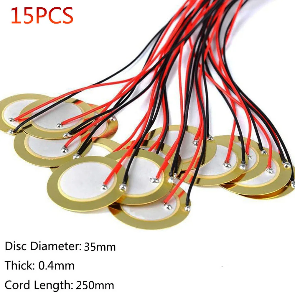 Guitar Piezoelectric Pickup 15 PCS 35mm Steel-string Acoustic Guitar Buzzer Piezoelectric Ceramic Buzzer Musical Piezo Discs
Guitar Piezoelectric Pickup 15 PCS 35mm Steel-string Acoustic Guitar Buzzer Piezoelectric Ceramic Buzzer Musical Piezo Discs