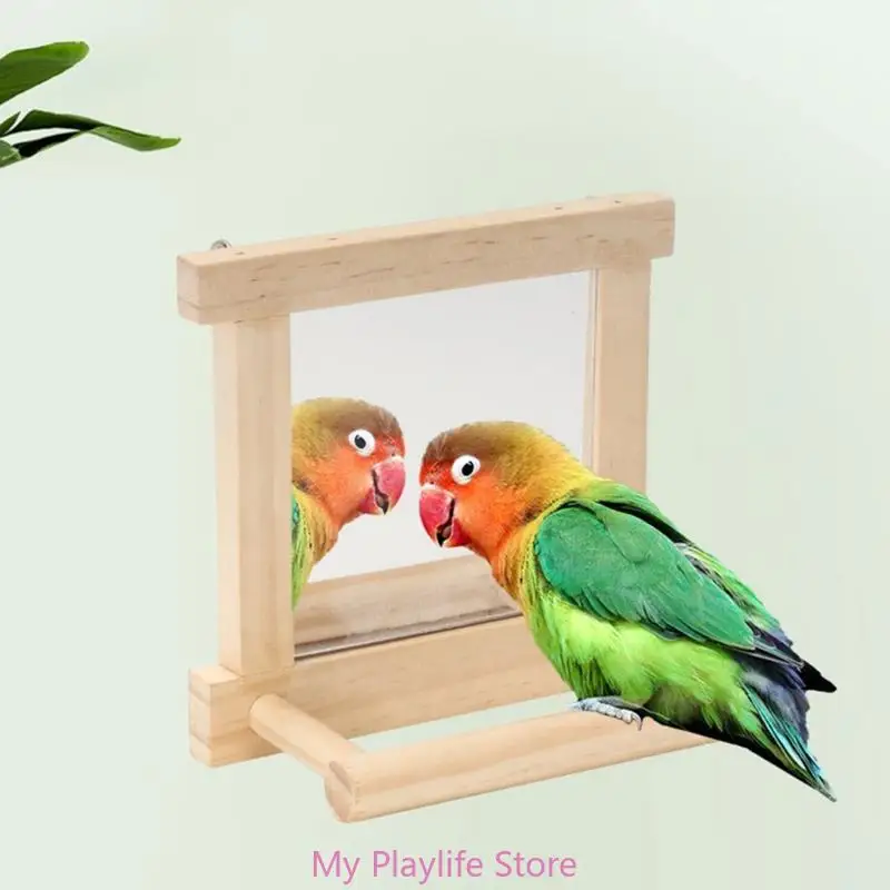 Bird Perch with Mirror Nature Wooden Stand Interactive Toy for Parrots Conure Supplies Budgies Platform Small Medium Parrots
Bird Perch with Mirror Nature Wooden Stand Interactive Toy for Parrots Conure Supplies Budgies Platform Small Medium Parrots