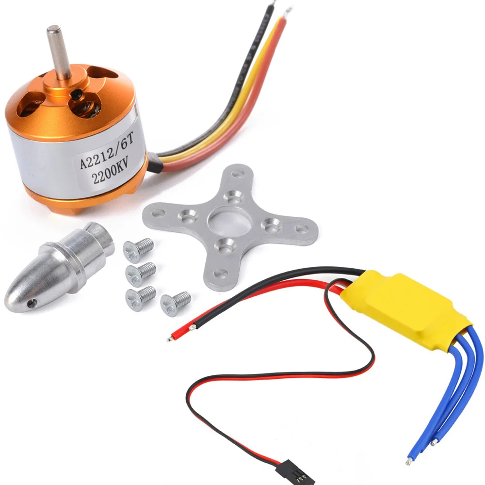 XXD A2212 A2208 930KV 1000KV 1400KV 2200KV 2700KV Brushless Motor with 30A Brushless ESC Motor Speed Controller for RC Drone
XXD A2212 A2208 930KV 1000KV 1400KV 2200KV 2700KV Brushless Motor with 30A Brushless ESC Motor Speed Controller for RC Drone
