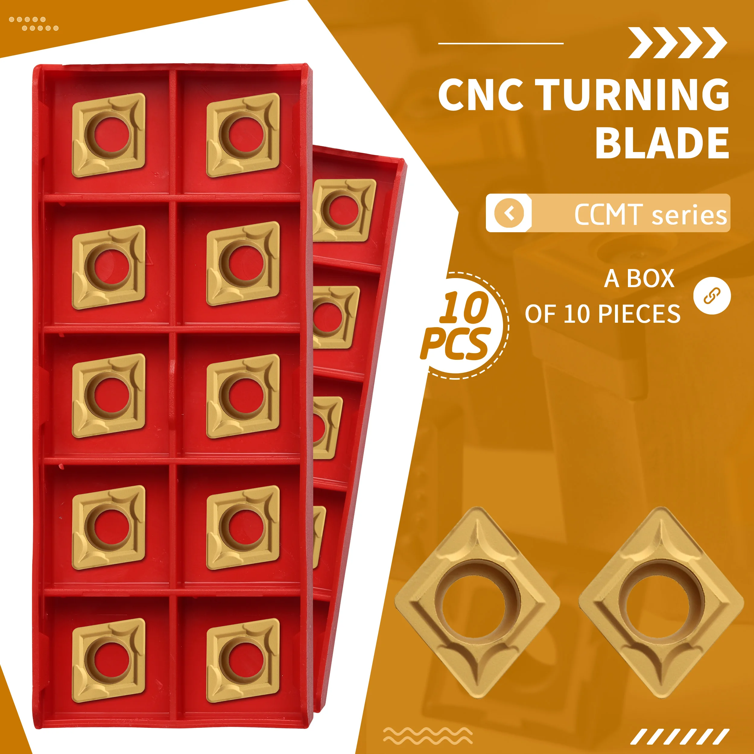 CCMT09T304 CV6088 CCMT09T308 CNC Lathe Carbide Insert Machining Turning Tools Cutting Steel Parts Rhombus Positive Angle Blade
CCMT09T304 CV6088 CCMT09T308 CNC Lathe Carbide Insert Machining Turning Tools Cutting Steel Parts Rhombus Positive Angle Blade