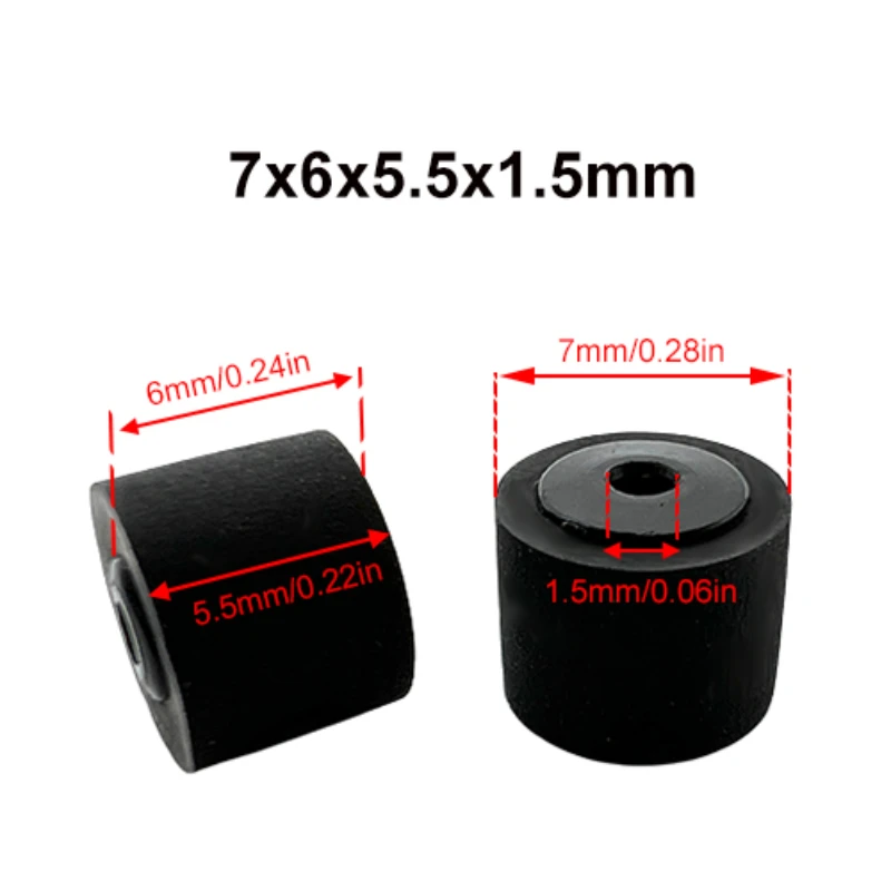 2 шт. 7x6x5,5x1,5 мм для кассетного плеера Sony Walkman WM-FX, прижимной ролик 
2 шт. 7x6x5,5x1,5 мм для кассетного плеера Sony Walkman WM-FX, прижимной ролик
