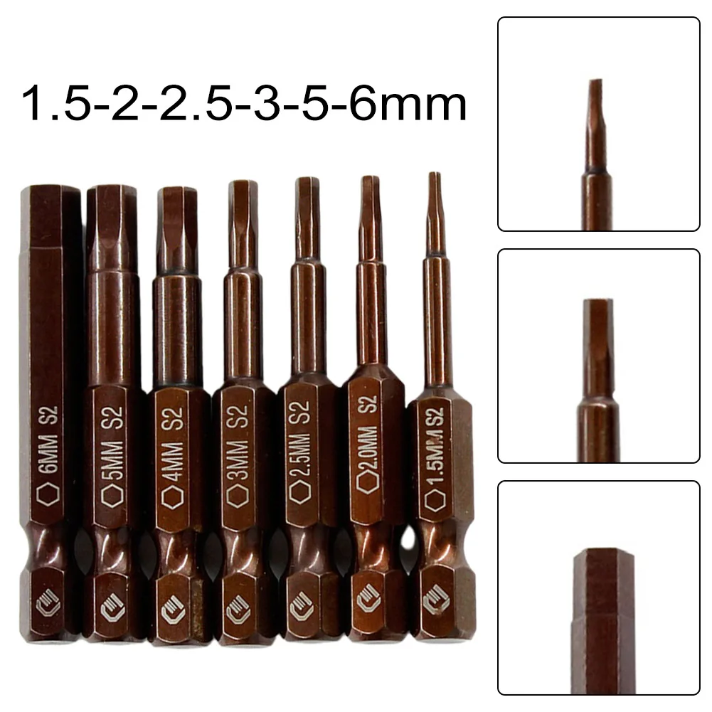 H1.5-6 Inner Hexagon Screwdrivers Bit S-2 Bits Precision Impact Driver Magnetic Electric Hex Shank Tools Chrome Vanadium Steel
H1.5-6 Inner Hexagon Screwdrivers Bit S-2 Bits Precision Impact Driver Magnetic Electric Hex Shank Tools Chrome Vanadium Steel