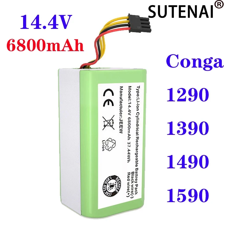 2022 new 14.4v 6800mAh Li-Ion Battery for Cecotec Conga 1290 1390 1490 1590 Vacuum Cleaner Genio deluxe 370 gutrend echo 520
2022 new 14.4v 6800mAh Li-Ion Battery for Cecotec Conga 1290 1390 1490 1590 Vacuum Cleaner Genio deluxe 370 gutrend echo 520