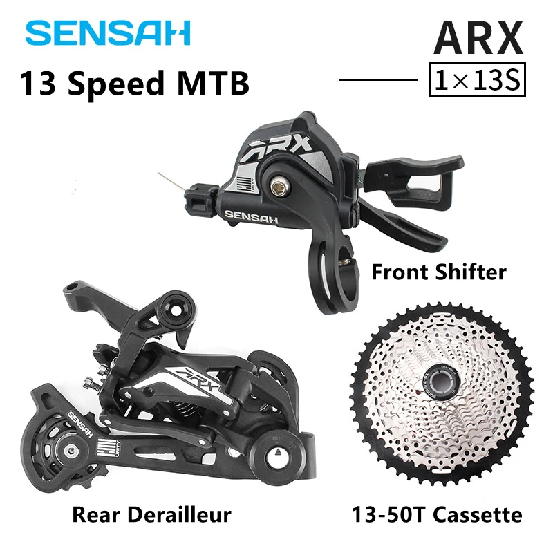 SENSAH ARX 1X13 MTB Bicycle Derailleurs Groupset 13 Speed Mountain Bike Right Shifter+Rear Derailleur+13-50T Cassette Sprocket
SENSAH ARX 1X13 MTB Bicycle Derailleurs Groupset 13 Speed Mountain Bike Right Shifter+Rear Derailleur+13-50T Cassette Sprocket