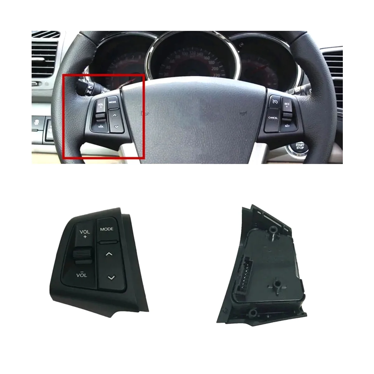 LH Steering Wheel Remote Control Switch for Kia Sorento 2011-2013 Part Number 96700-2P000 Volume Control Switch Button
LH Steering Wheel Remote Control Switch for Kia Sorento 2011-2013 Part Number 96700-2P000 Volume Control Switch Button