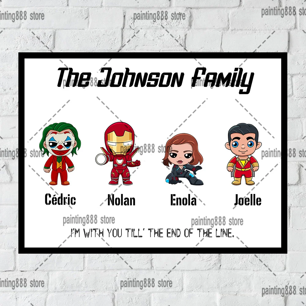 Personalized Marvel Superhero Family Poster Cartoon Avengers Family Photo Custom Canvas Painting Living Room Home Decoration
Personalized Marvel Superhero Family Poster Cartoon Avengers Family Photo Custom Canvas Painting Living Room Home Decoration