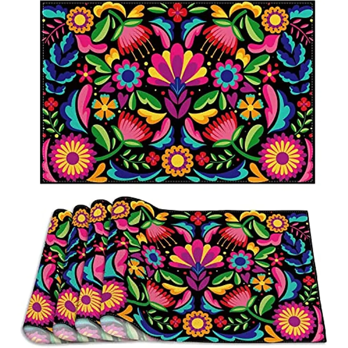 Mexican Flower Placemats Mats Fiesta Decorations and Supplies for Home Kitchen Table
Mexican Flower Placemats Mats Fiesta Decorations and Supplies for Home Kitchen Table
