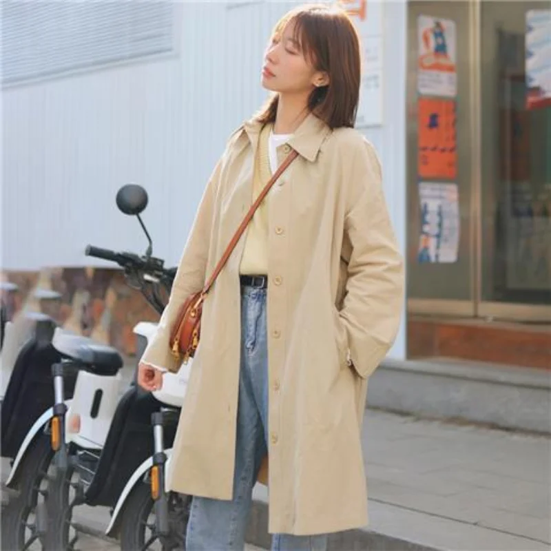

Deeptown Japanese Fashion Trench Jacket Women Oversize Vintage Harajuku Windbreakers Long Coat Korean Style Thin Outdoor Outwear