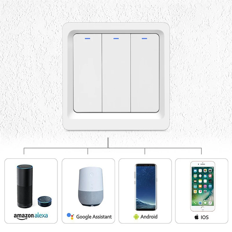 Graffiti intelligent WiFi switch panel voice control single zero fire universal Mobile App Remote Control Easy and convenient
Graffiti intelligent WiFi switch panel voice control single zero fire universal Mobile App Remote Control Easy and convenient
