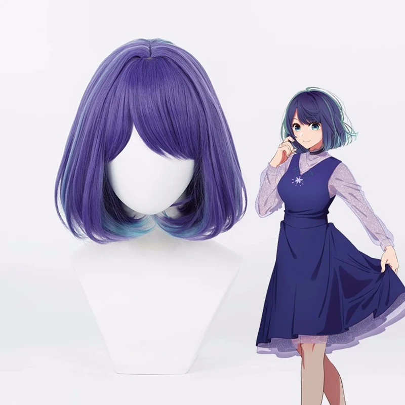 

Oshi No Ko Kurokawa Akane Cosplay Wig Women Anime Heat Resistant Synthetic Hair Mix Color Wigs Party Halloween Wigs + Wig Cap