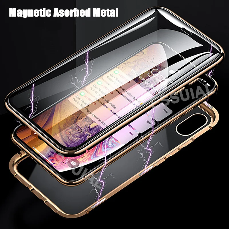 Металлический магнитный адсорбционный чехол 360 для iPhone 12 11 Pro Max 12 Mini XS Max X XR 7 8 6 6s Plus SE 2020, двухсторонний стеклянный чехол
Металлический магнитный адсорбционный чехол 360 для iPhone 12 11 Pro Max 12 Mini XS Max X XR 7 8 6 6s Plus SE 2020, двухсторонний стеклянный чехол