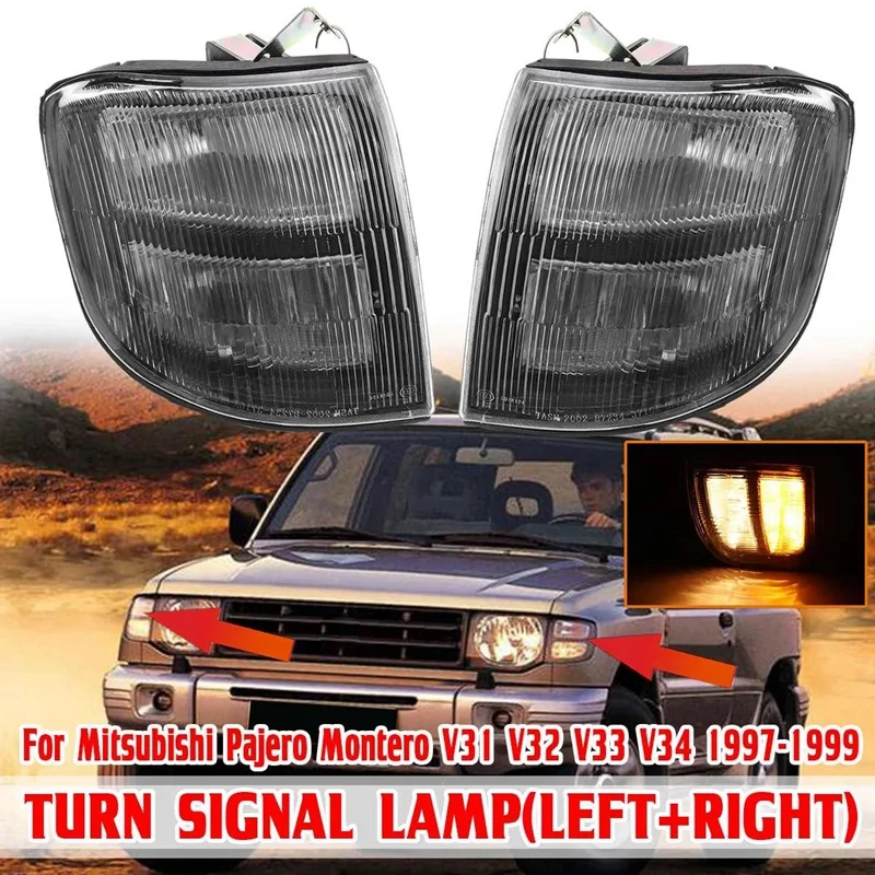 For Mitsubishi Pajero Montero V31 V32 V33 V34 1997 1998 1999 2Pcs Car Front Corner Light Turn Signal Light Corner Light
For Mitsubishi Pajero Montero V31 V32 V33 V34 1997 1998 1999 2Pcs Car Front Corner Light Turn Signal Light Corner Light