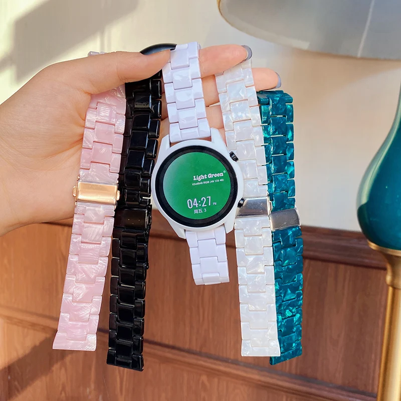 Resin Watch strap For huawei watch 3、GT2 46mm/for Samsung galaxy watch 4 40mm 44mm Wrist Belt
Resin Watch strap For huawei watch 3、GT2 46mm/for Samsung galaxy watch 4 40mm 44mm Wrist Belt