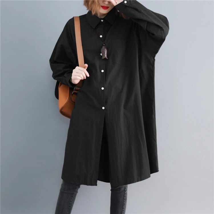 SuperAen Women's Autumn Top Korean Loose Cardigan Solid Color Shirt Dress Fashion Women Long Sleeve Dress
SuperAen Women's Autumn Top Korean Loose Cardigan Solid Color Shirt Dress Fashion Women Long Sleeve Dress