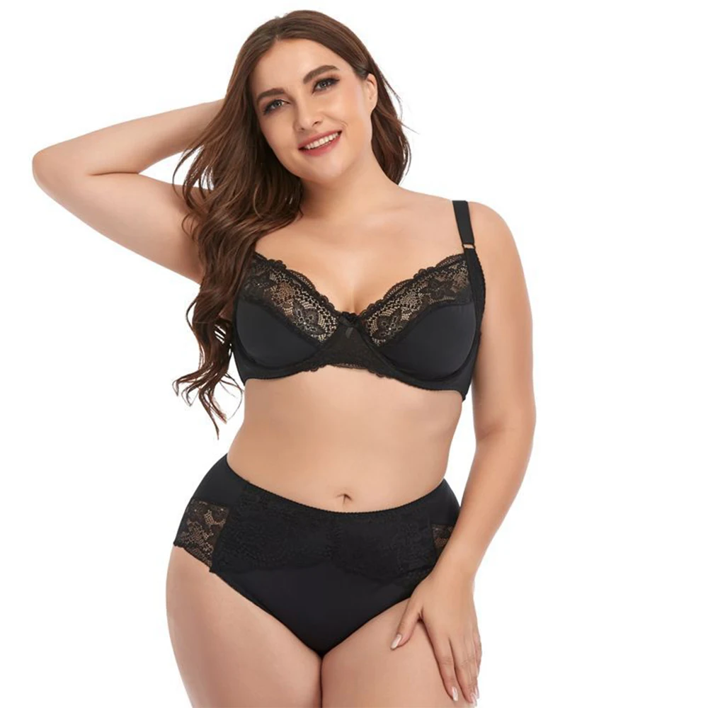 2022 New Women's Plus Size String Thong Set Sexy Lace Bra and Panty Set Femme Thin Soft Lingerie Set Full Cup Unlined Bra Set
2022 New Women's Plus Size String Thong Set Sexy Lace Bra and Panty Set Femme Thin Soft Lingerie Set Full Cup Unlined Bra Set