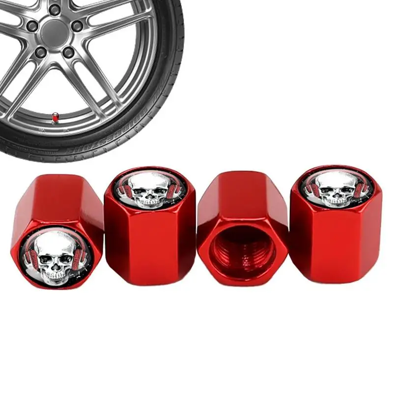 Car Tire Caps Car Tire Stem Caps Skull Shape Aluminum Alloy 4 Pcs Universal Tire Stem Caps Rustproof For Auto Automotive Vehicle
Car Tire Caps Car Tire Stem Caps Skull Shape Aluminum Alloy 4 Pcs Universal Tire Stem Caps Rustproof For Auto Automotive Vehicle