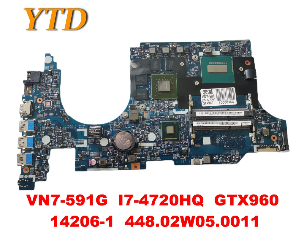 Оригинальная материнская плата для ноутбука ACER VN7-591G GTX960 14206-1 448.02W05.0011 проверено, хорошая бесплатная доставка
Оригинальная материнская плата для ноутбука ACER VN7-591G GTX960 14206-1 448.02W05.0011 проверено, хорошая бесплатная доставка
