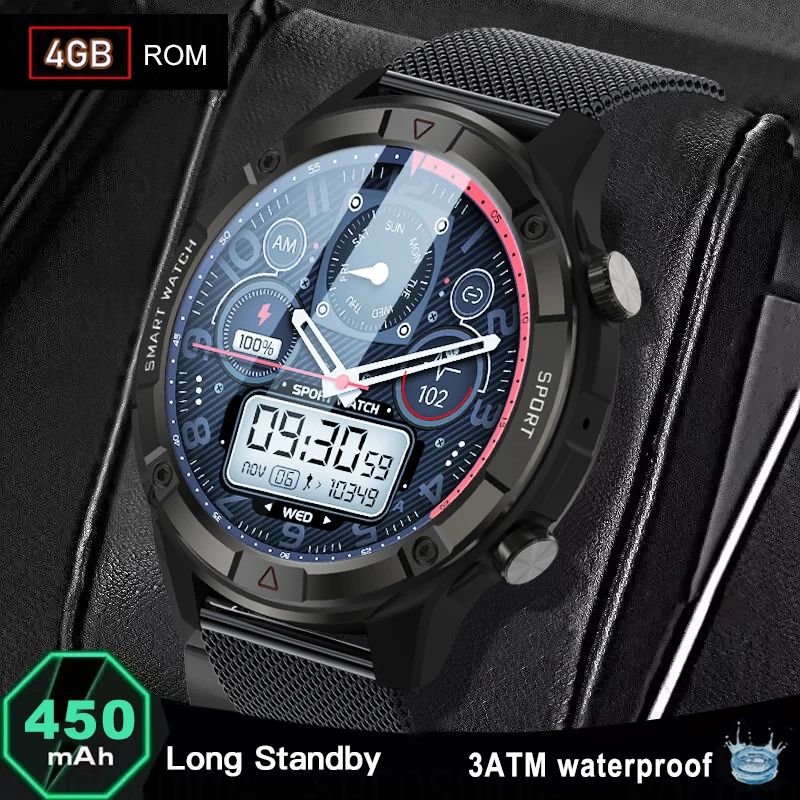 4GB Memory Smart Watch For Men 1.6 Inch Full Touch Bracelet Fitness Tracker Sports Watches Bluetooth Call Smart Clock Men Watch
4GB Memory Smart Watch For Men 1.6 Inch Full Touch Bracelet Fitness Tracker Sports Watches Bluetooth Call Smart Clock Men Watch
