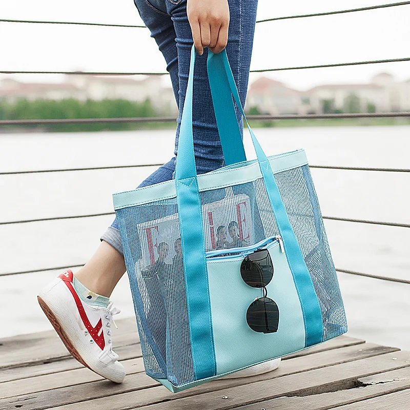 Summer Mesh Beach Bag Outdoor Portable Wash Bag Portable Storage Bag Swimming Yoga Tennis Sportswear Storage Bag Travel Bag
Summer Mesh Beach Bag Outdoor Portable Wash Bag Portable Storage Bag Swimming Yoga Tennis Sportswear Storage Bag Travel Bag