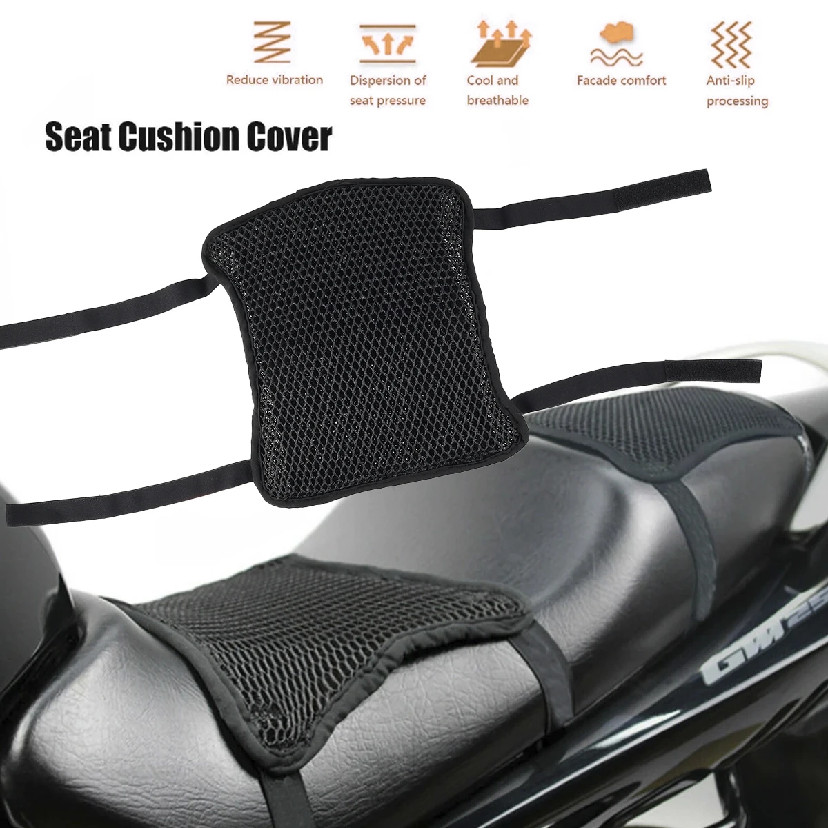 Motorcycle Seat Cushion Mesh Breathable Comfortable Motorbike Seat Pad Non-Slip Shock Absorption Motorcycle Ride Seat Protector
Motorcycle Seat Cushion Mesh Breathable Comfortable Motorbike Seat Pad Non-Slip Shock Absorption Motorcycle Ride Seat Protector