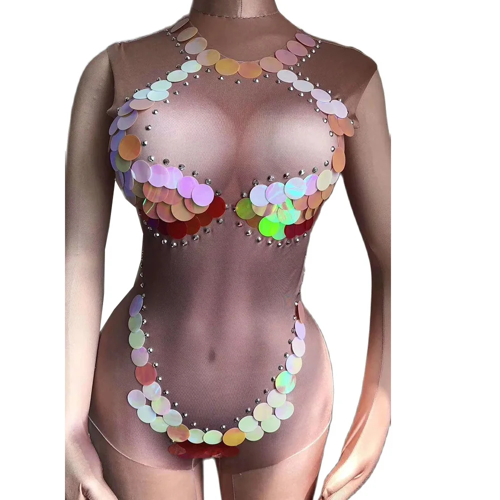 Perspective Pink Sleeveless Sequins Rhinestones Sexy Women Bodysuits Nightclub DJ Prom Pole Dance Clothing Stage Costumes
Perspective Pink Sleeveless Sequins Rhinestones Sexy Women Bodysuits Nightclub DJ Prom Pole Dance Clothing Stage Costumes