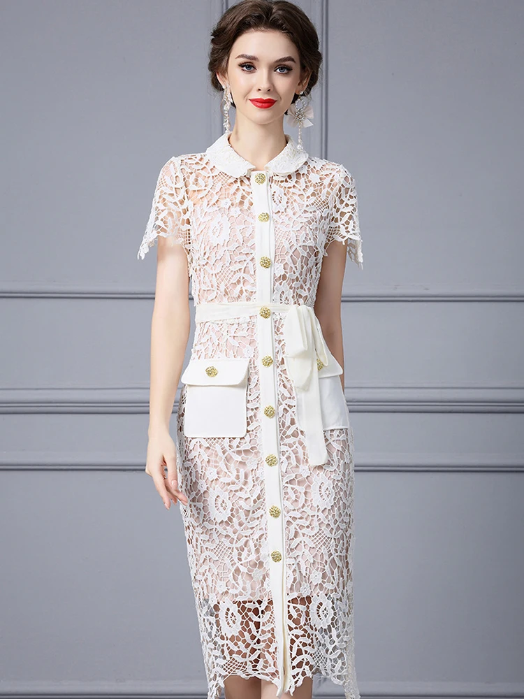 Summer Designer Hollow Out White Lace Dress Party Women 2023 Vestidos Elegant Short Sleeve Crochet Embroidery Robe Prom XXL
Summer Designer Hollow Out White Lace Dress Party Women 2023 Vestidos Elegant Short Sleeve Crochet Embroidery Robe Prom XXL