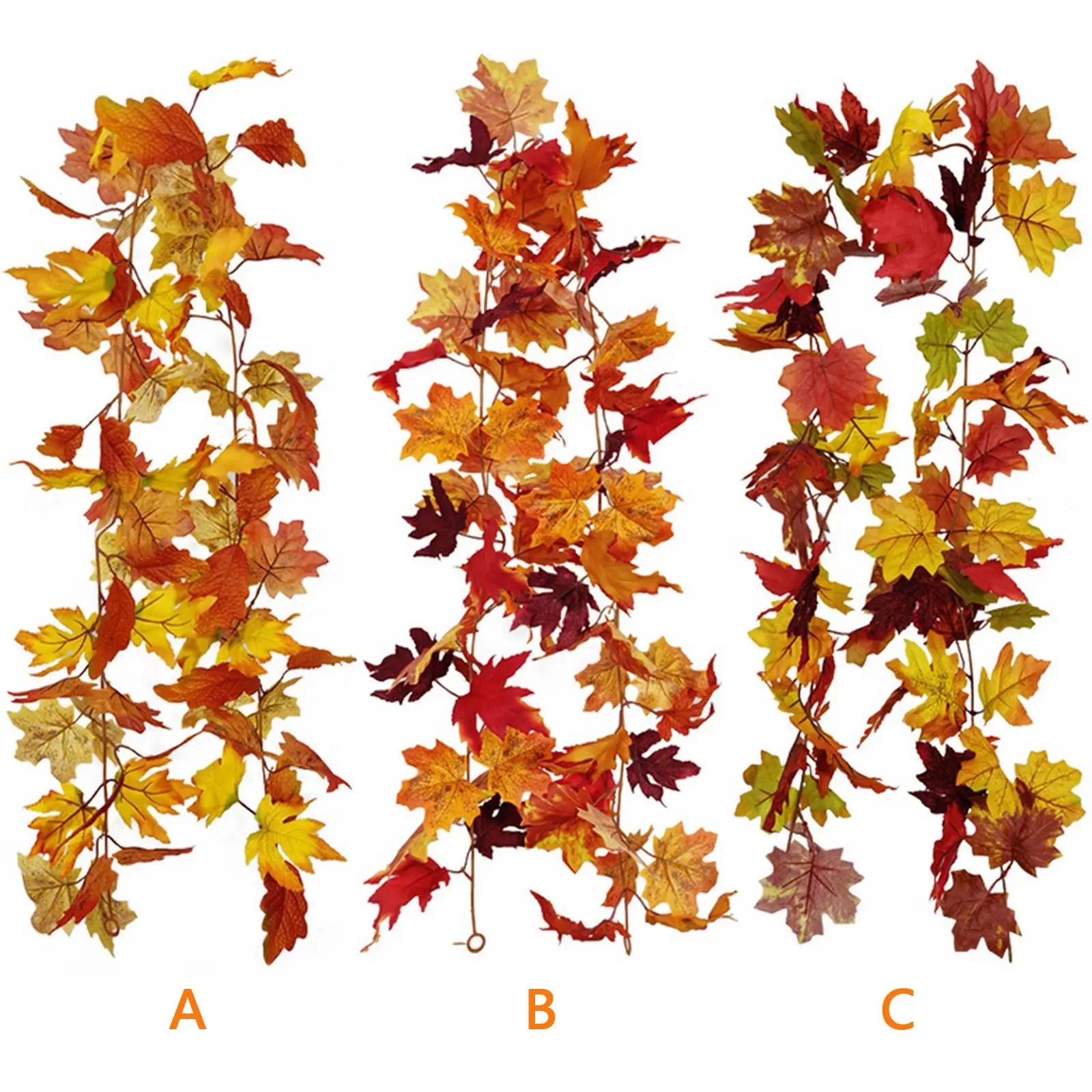 2PCS Fall Maple Leaf Garland 5.74ft Artificial Autumn Foliage Hanging Vine Garland Thanksgiving Christmas Decor for Home Party
2PCS Fall Maple Leaf Garland 5.74ft Artificial Autumn Foliage Hanging Vine Garland Thanksgiving Christmas Decor for Home Party