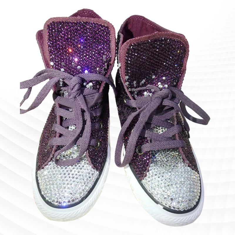 DIY rhinestone two-color design canvas shoes niche minimalist street shooting full of diamonds casual shoes 35-41
DIY rhinestone two-color design canvas shoes niche minimalist street shooting full of diamonds casual shoes 35-41