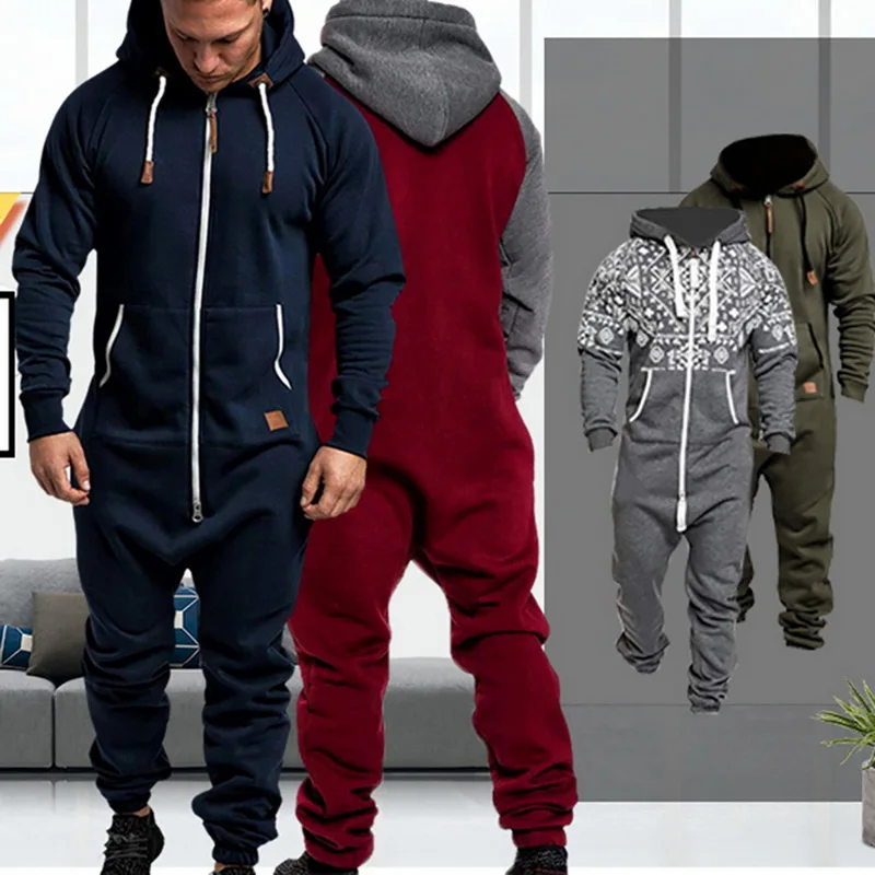 Casual Winter Hot Streetwear Autumn Pajamas Hoodie Zipper Male Jumpsuit Long Sweatpants Jumpsuit Men's Splicing Overalls Sleeve
Casual Winter Hot Streetwear Autumn Pajamas Hoodie Zipper Male Jumpsuit Long Sweatpants Jumpsuit Men's Splicing Overalls Sleeve