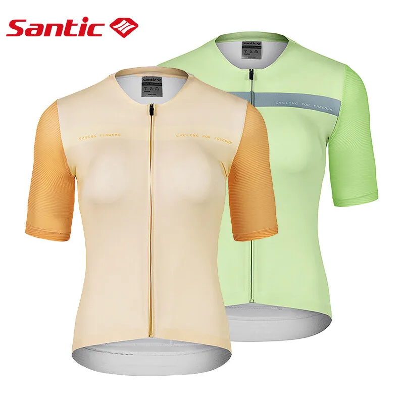 Santic Women Cycling Jersey Short Sleeve Slim Fit Bike Shirt Mountains Road Bicycle Clothing High-Quality 
Santic Women Cycling Jersey Short Sleeve Slim Fit Bike Shirt Mountains Road Bicycle Clothing High-Quality