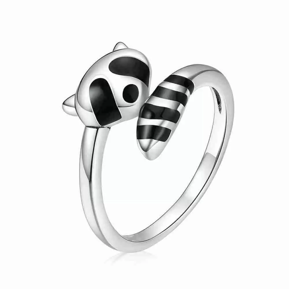 Raccoon Open Ring Silver Color Cute Animal Opening Adjustable Jewelry Gift Ring Tail Fox Ladies Raccoon Rings Birthday R2Z4
Raccoon Open Ring Silver Color Cute Animal Opening Adjustable Jewelry Gift Ring Tail Fox Ladies Raccoon Rings Birthday R2Z4