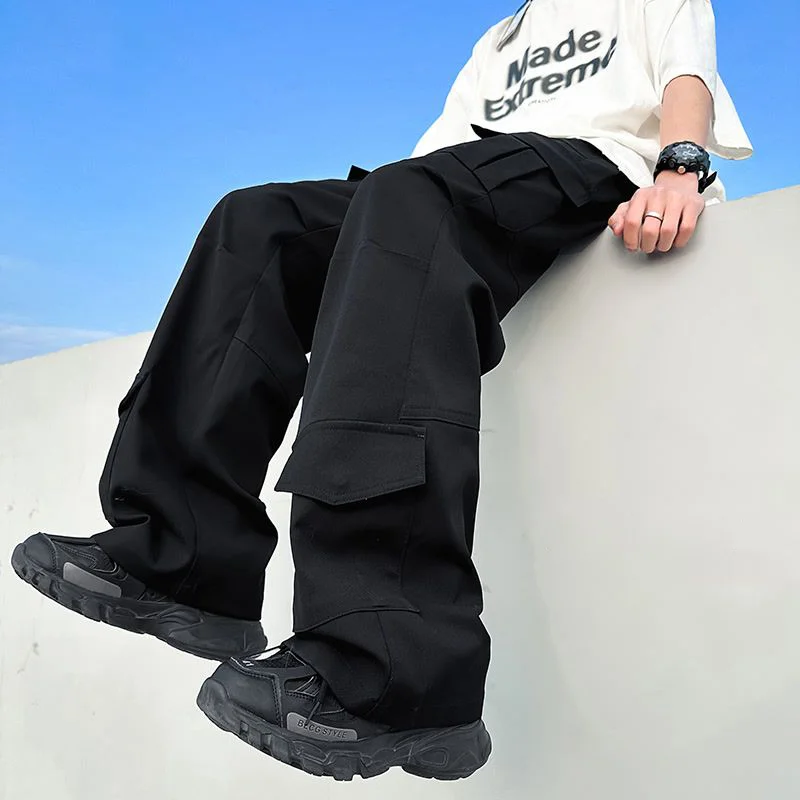 DEEPTOWN Baggy Retro Cargo Pants Men Large Pockets Micro-flared Trousers Male Black Brown Loose Casual Streetwear Hip Hop
DEEPTOWN Baggy Retro Cargo Pants Men Large Pockets Micro-flared Trousers Male Black Brown Loose Casual Streetwear Hip Hop