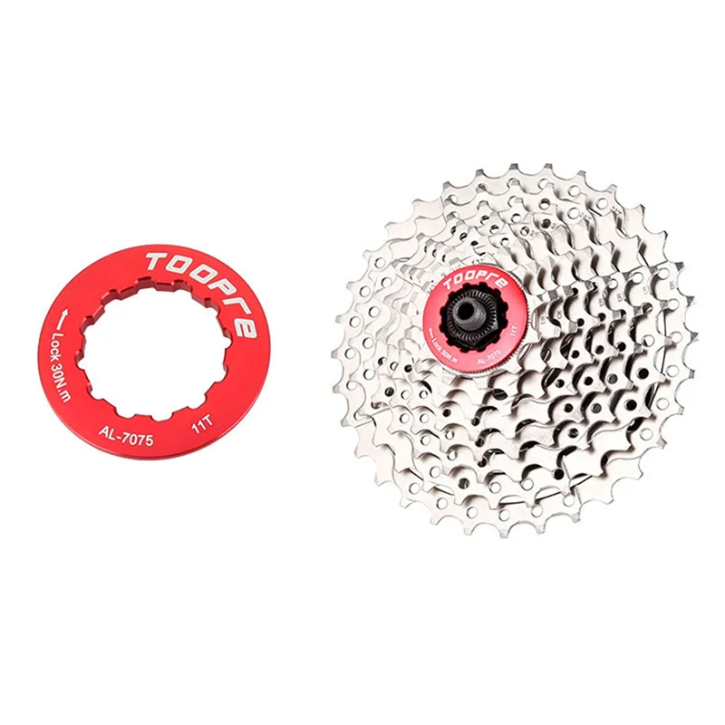 TOOPRE Cassette Flywheel Locking Cover Mountain Road Bike 11T Disc Tooth Locking Cover Card Fly Locking Ring-Red
TOOPRE Cassette Flywheel Locking Cover Mountain Road Bike 11T Disc Tooth Locking Cover Card Fly Locking Ring-Red