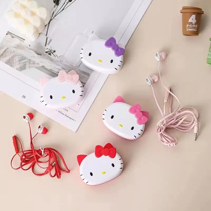 New Sanrios Hellokitty In-Ear Wired Cartoon Pink Red Purple High-Quality Headphones Kawaii Storage Box Student Music Headphones
New Sanrios Hellokitty In-Ear Wired Cartoon Pink Red Purple High-Quality Headphones Kawaii Storage Box Student Music Headphones