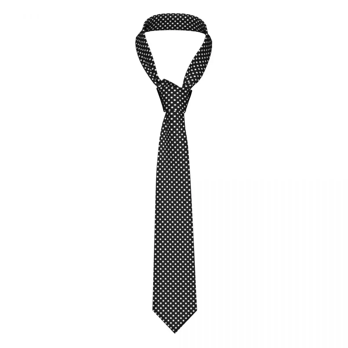 

Black White Polka Dot Tie Classic Spots Print Office 8CM Neck Ties For Man Gift Shirt Vintage Cravat