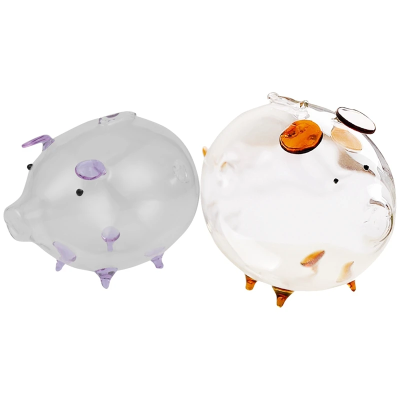 2X Pig Piggy Bank Money Boxes Coin Saving Box Cute Transparent Glass Souvenir Birthday Gift Purple & Brown
2X Pig Piggy Bank Money Boxes Coin Saving Box Cute Transparent Glass Souvenir Birthday Gift Purple & Brown